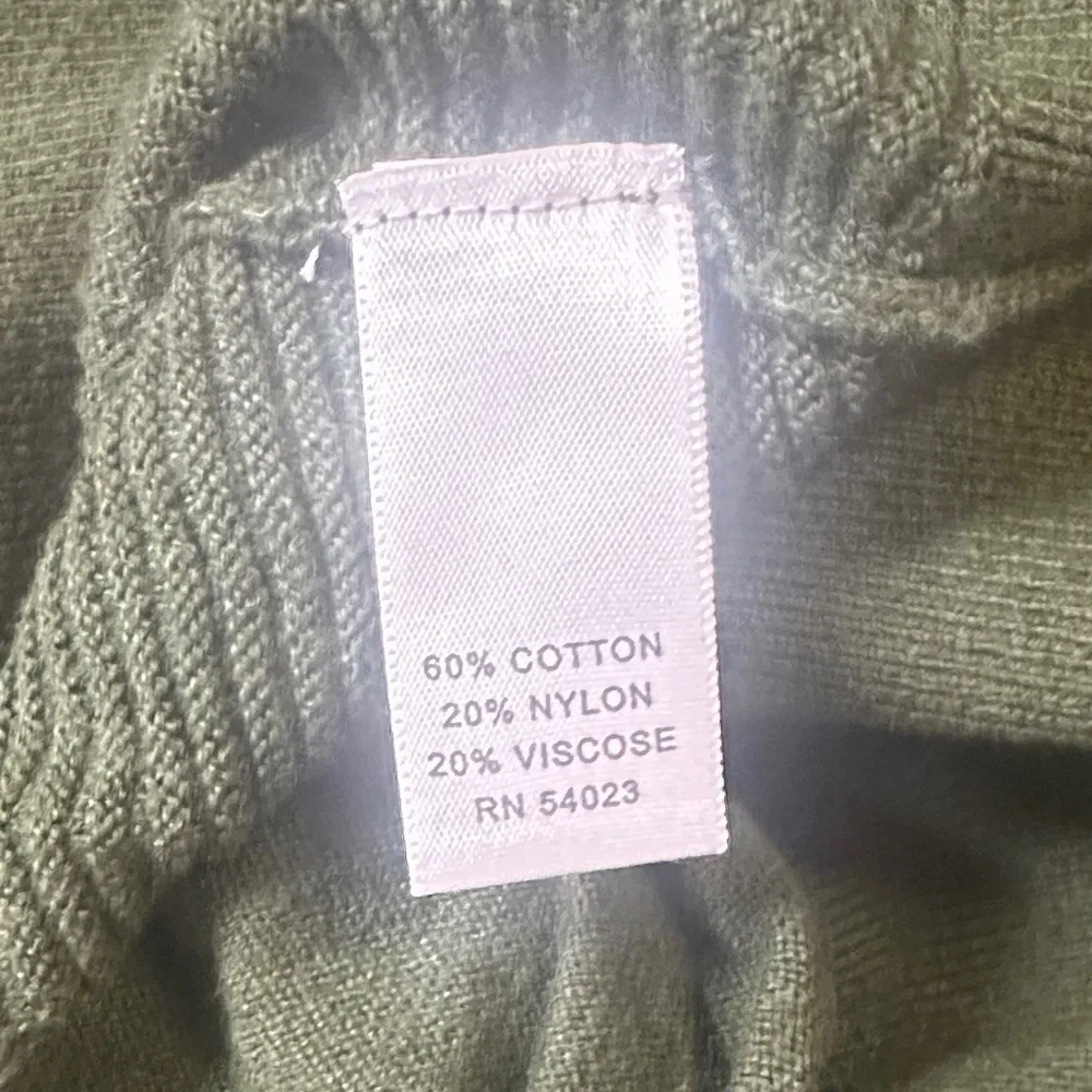 NWT Banana Republic Men’s Dark Green Quarter Zip Sweater-Cotton Blend Pullover